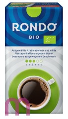 Röstfein Rondo Bio  Filterkaffee Gemahlen, Bio Rainforest Alliance 12 x 500g